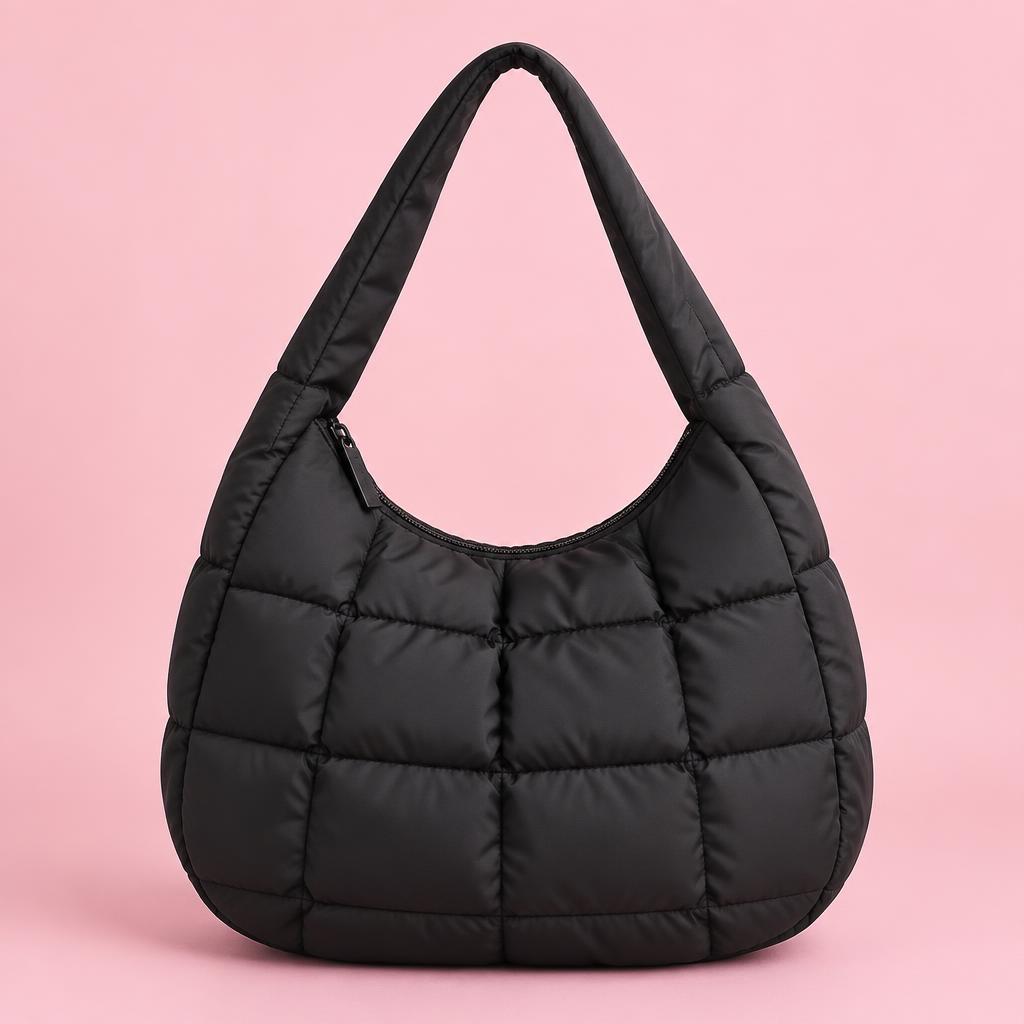 Tote Moon Puffer Preta